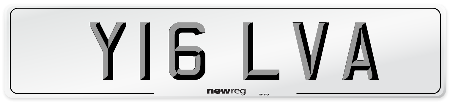 Y16 LVA Number Plate from New Reg